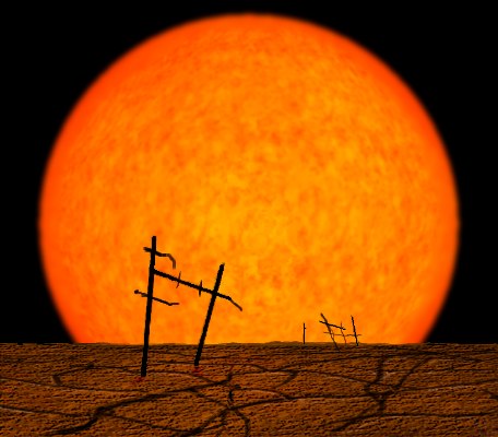 "Sun Red Giant" by Tablizer at the English language Wikipedia. Licensed under CC BY-SA 3.0 via Wikimedia Commons
